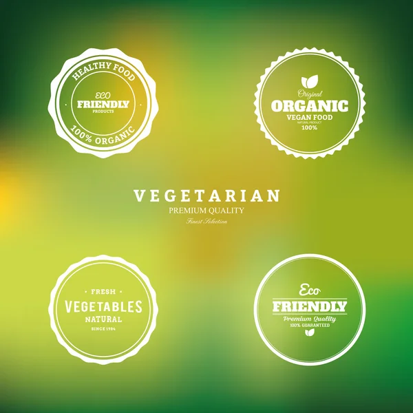 Étiquette alimentaire biologique — Image vectorielle