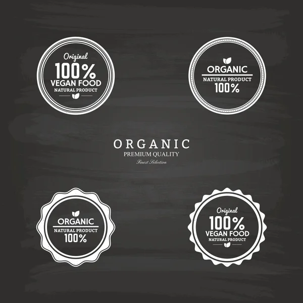 Etiqueta alimentaria ecológica — Vector de stock
