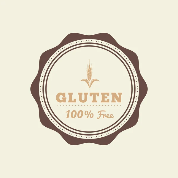 Etiqueta sin gluten — Vector de stock