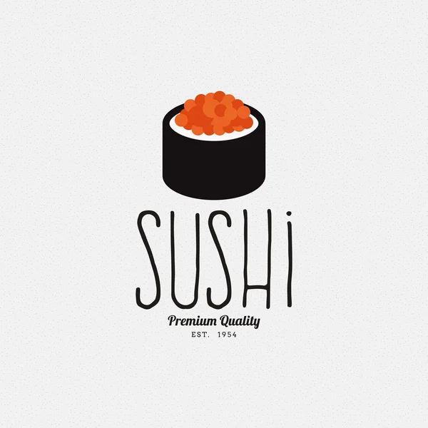 Zoete Sushi Label — Stockvector