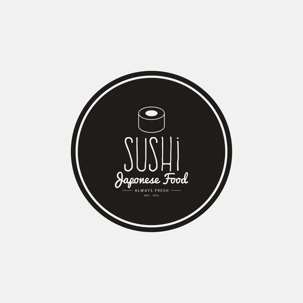 Zoete Sushi Label — Stockvector