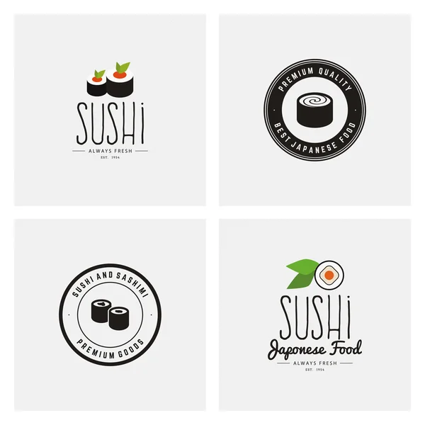 Etiquetas de Sushi dulce — Archivo Imágenes Vectoriales