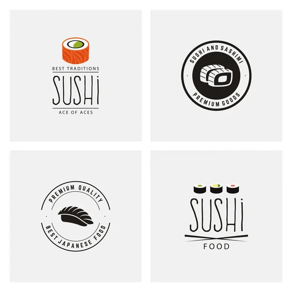 Etiquetas de Sushi dulce — Archivo Imágenes Vectoriales