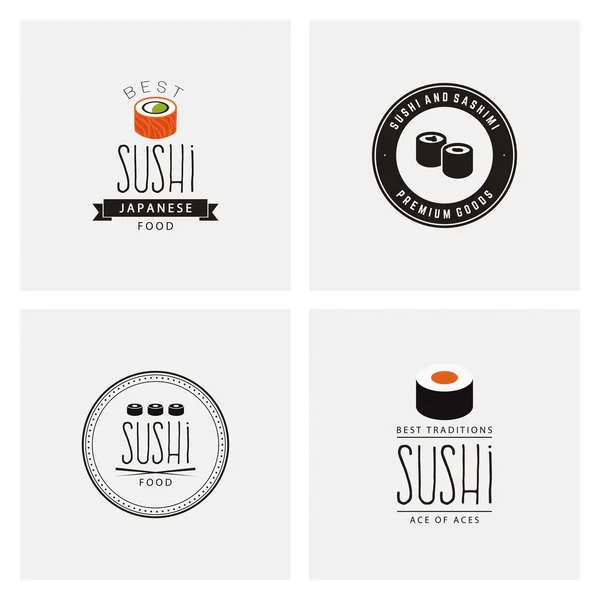 Etiquetas de Sushi dulce — Archivo Imágenes Vectoriales