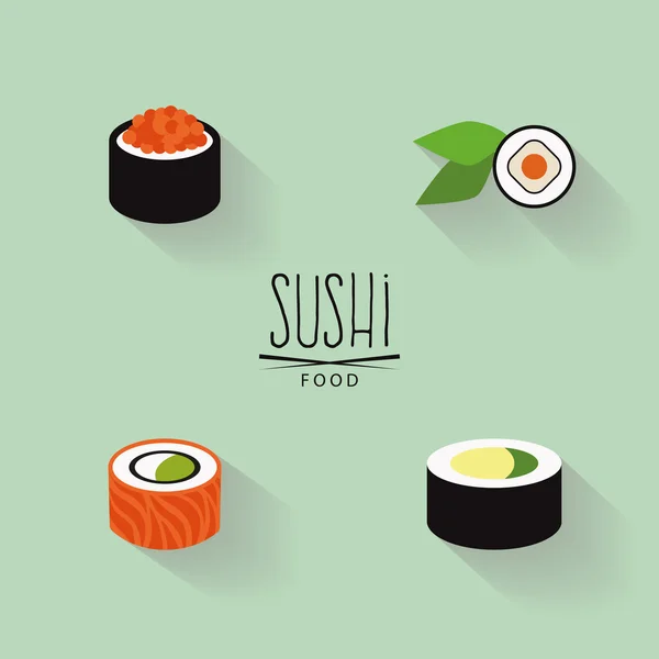 Label Sushi Manis - Stok Vektor