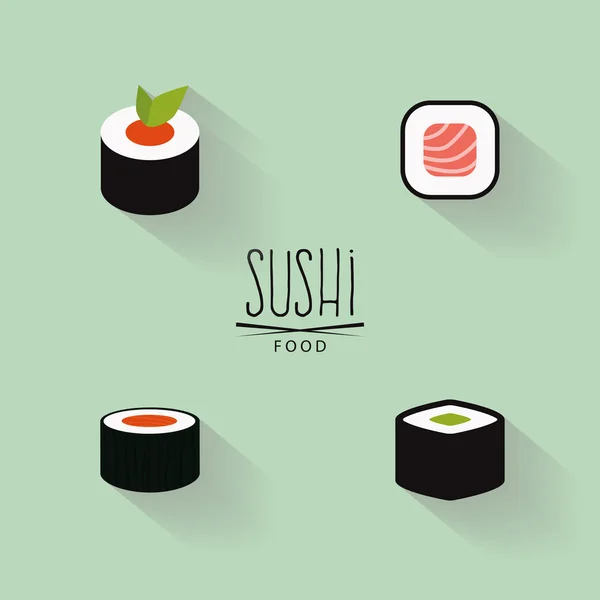 Słodkie Sushi etykietami — Wektor stockowy