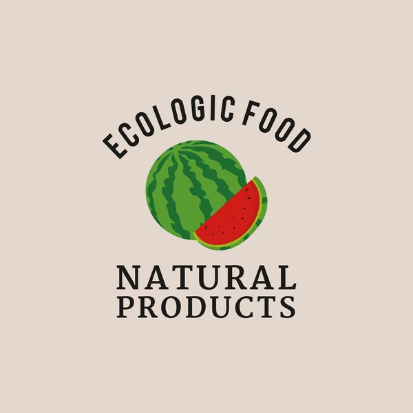 Biologisch voedseletiket — Stockvector