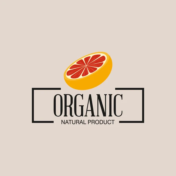 Organic Food Label — Stock Vector