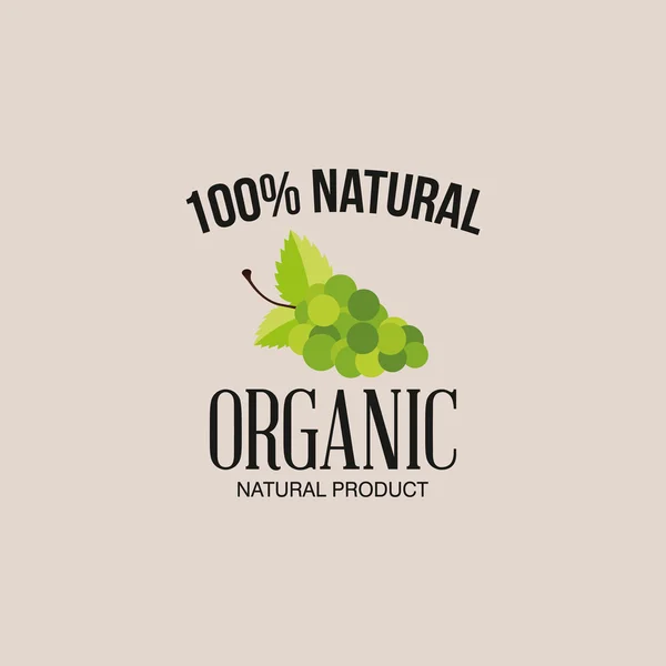 Organic Food Label — Stock Vector