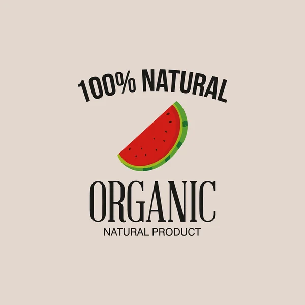 Organic Food Label — Stock Vector