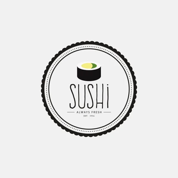 Etiqueta doce do sushi —  Vetores de Stock