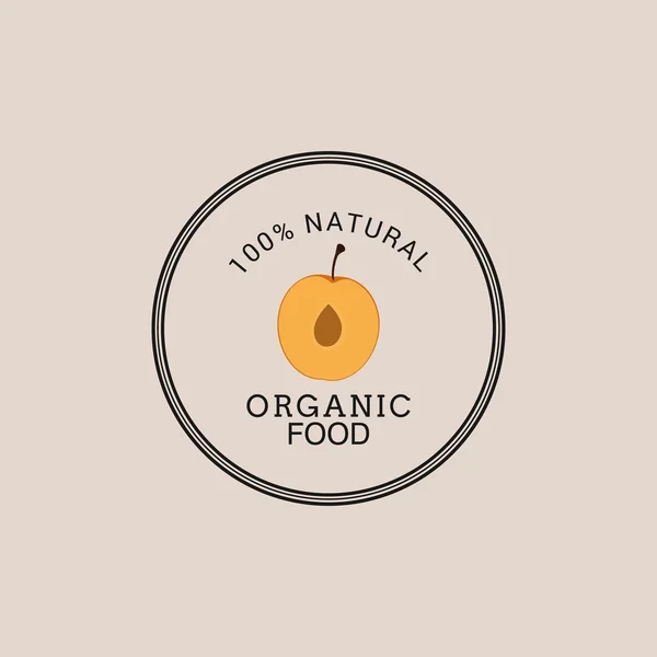 Organik gıda etiketi — Stok Vektör