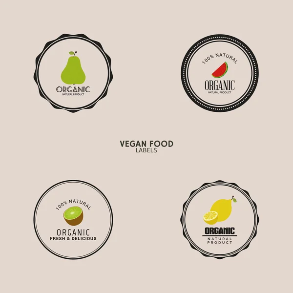 Organic Food Labels — Stock Vector