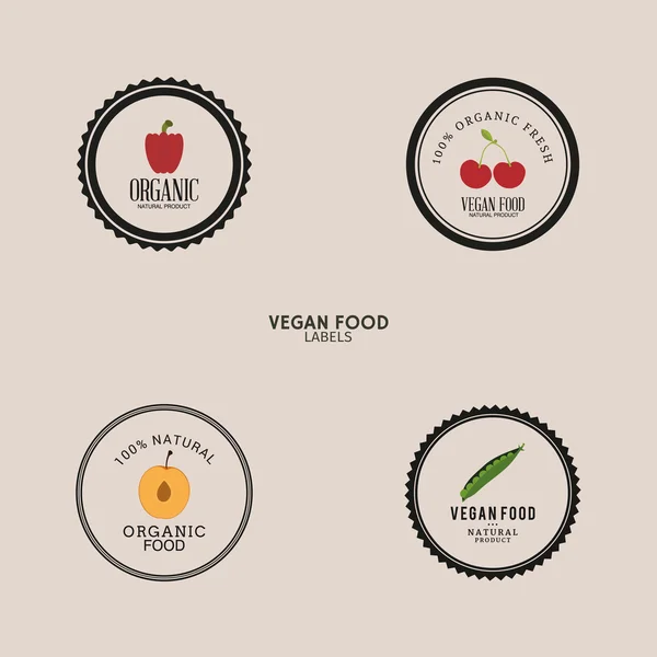 Organic Food Labels — Stock Vector