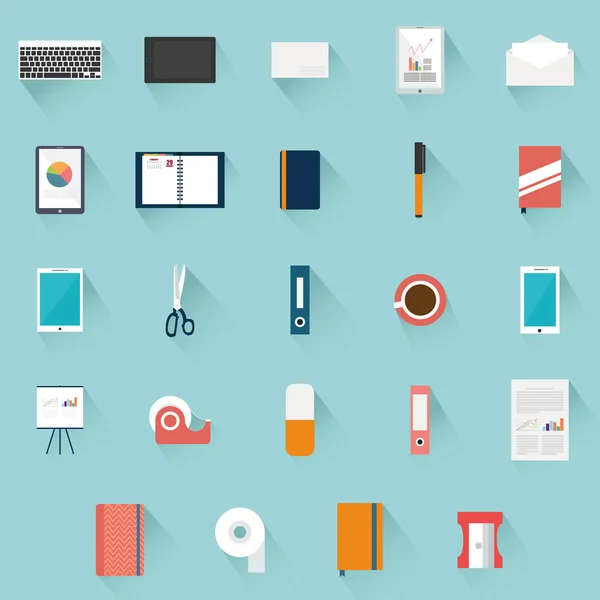 Fournitures de bureau objets — Image vectorielle