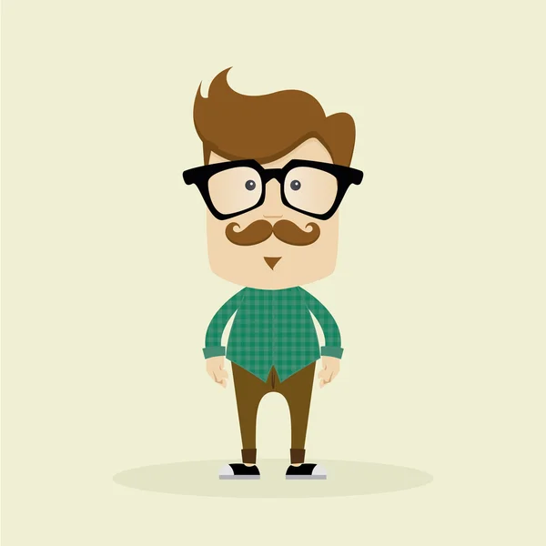 Ilustração hipster bonito — Vetor de Stock