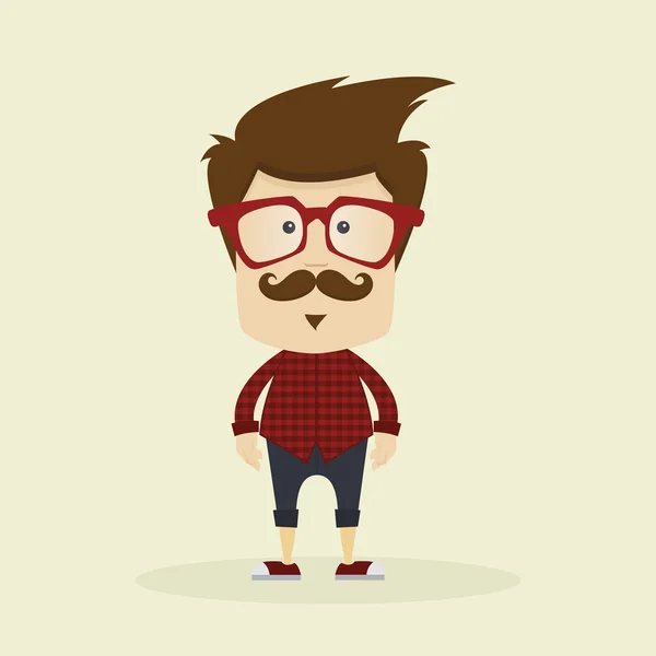 Ilustração hipster bonito — Vetor de Stock