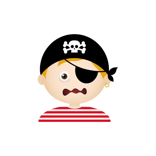 Пиратское выражение лица — стоковый вектор