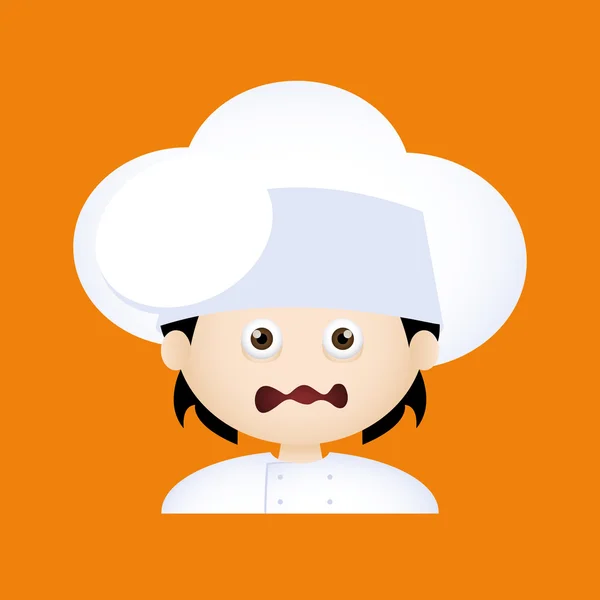 Chef Expression Visage — Image vectorielle