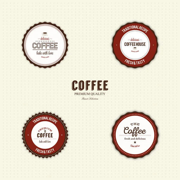 Deliciosas etiquetas de café — Vector de stock