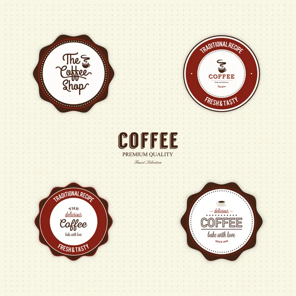 Deliciosas etiquetas de café — Vector de stock