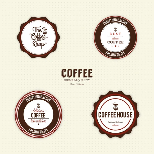 Delicious coffee labels — Stock Vector