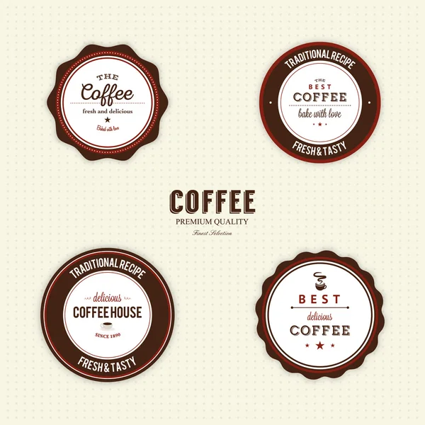 Deliciosas etiquetas de café — Vector de stock