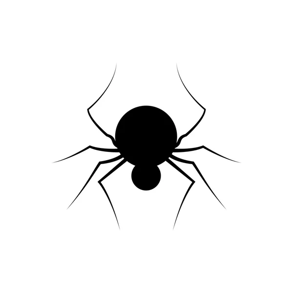 Halloween silhouette ikonen — Stock vektor