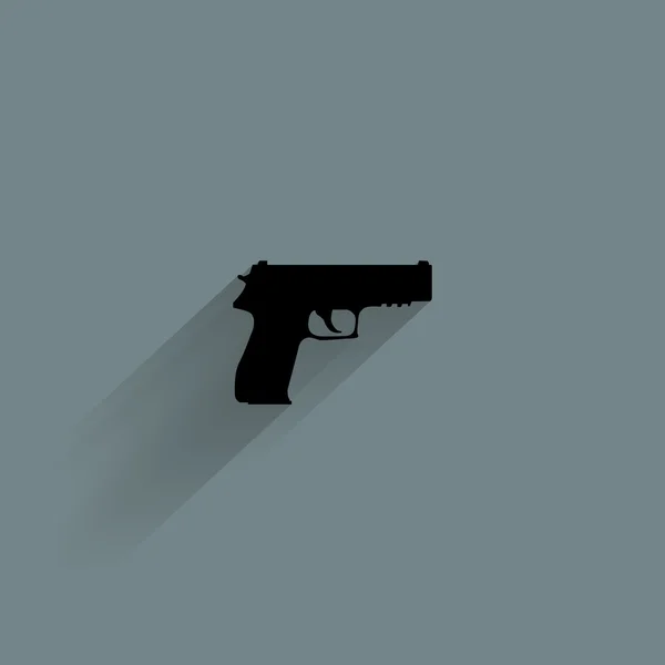 Icône de silhouette d'arme — Image vectorielle