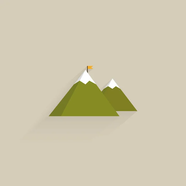 Mountain Camping Icon — Stock Vector