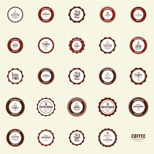 Etiquetas de café dulce — Vector de stock