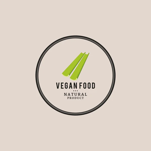 Veganes Lebensmitteletikett — Stockvektor