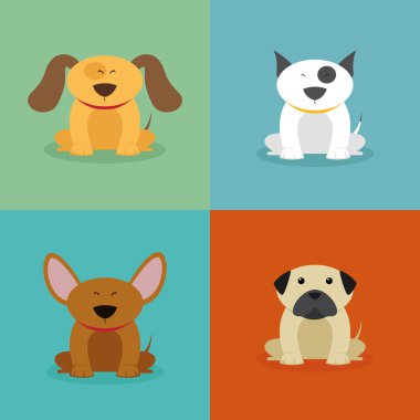 Tatlı çizgi film köpekleri.