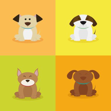 Tatlı çizgi film köpekleri.