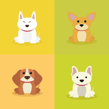 Tatlı çizgi film köpekleri.