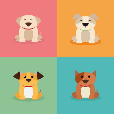 Tatlı çizgi film köpekleri.