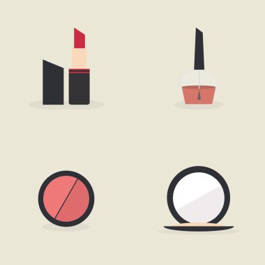 Soyut makyaj nesneleri