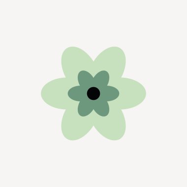 Soyut sevimli çiçek