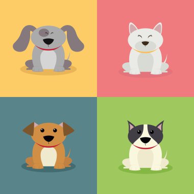 Tatlı çizgi film köpekleri.