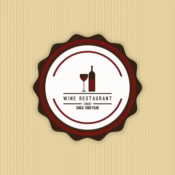 Deliciosa etiqueta de vino — Vector de stock