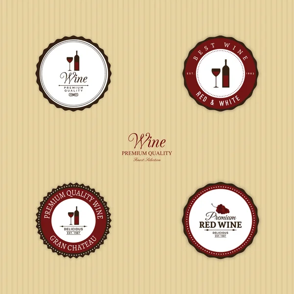 Lezzetli şarap etiketleri — Stok Vektör