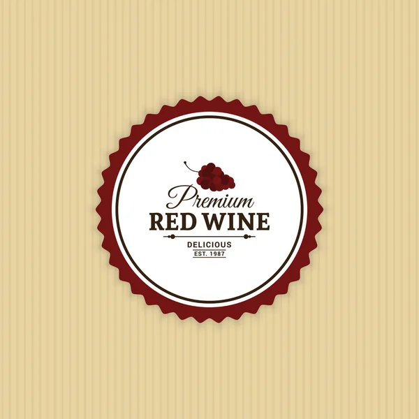 Delicioso rótulo de vinho — Vetor de Stock