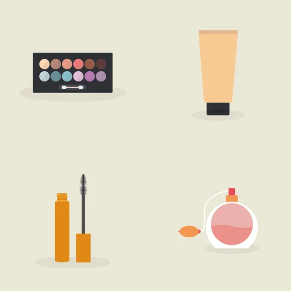 Objetos de maquiagem abstratos —  Vetores de Stock
