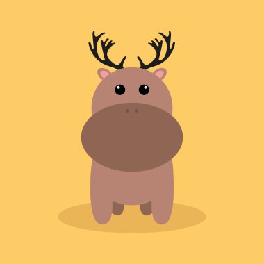 sevimli çizgi geyik