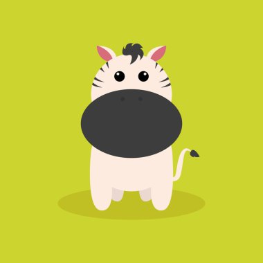 sevimli çizgi zebra