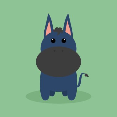 Sevimli çizgi eşek