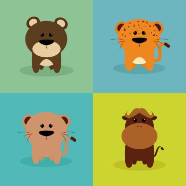 Sevimli çizgi film hayvanları