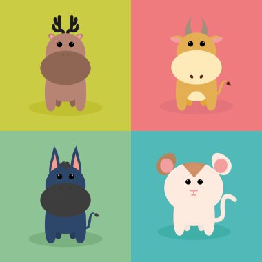 Sevimli çizgi film hayvanları