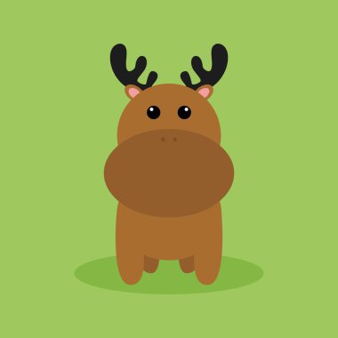 sevimli çizgi geyik