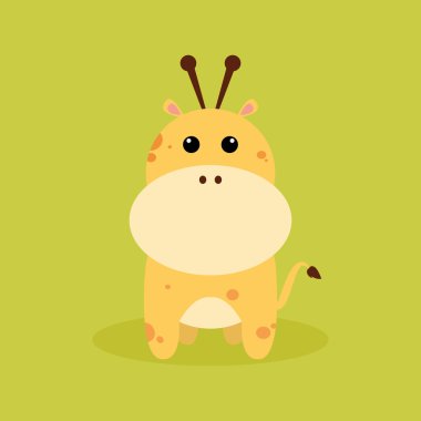 sevimli çizgi zürafa